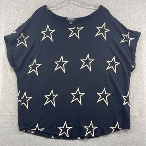 Buffalo David Bitton T-Shirt Womens Extra Large Xlarge Short Sleeve Stars Print